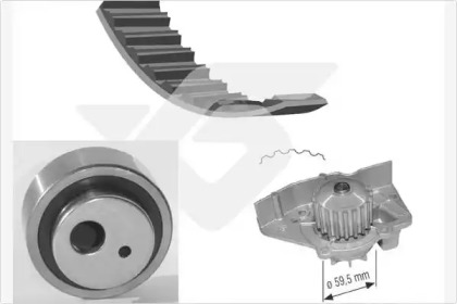 Водяной насос + комплект зубчатого ремня HUTCHINSON KH 25WP11